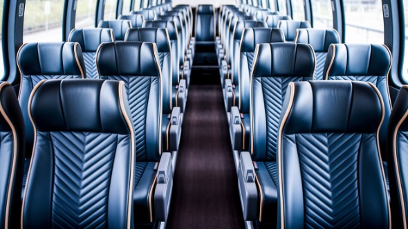 cedar rapids 56 passenger charter bus inside