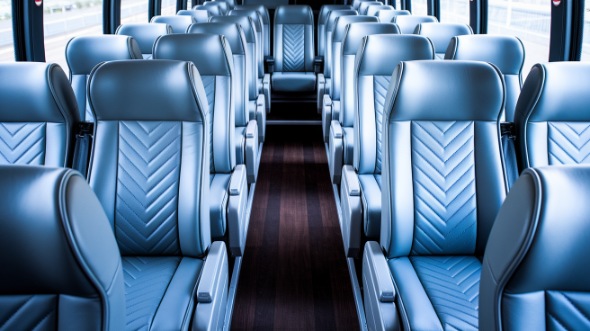 cedar rapids 56 passenger charter bus interior