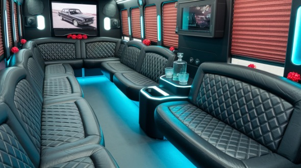 cedar rapids party bus rental inside