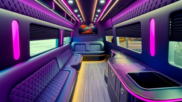 cedar rapids party bus rental interior