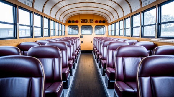 school bus rental interior